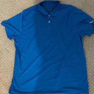 Nike Men's Vibrant Blue Polo Shirt